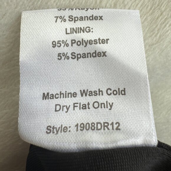 NWT Long Sleeve Black Mini Dress with Zip Up Back and Choker Neck - Picture 6 of 7